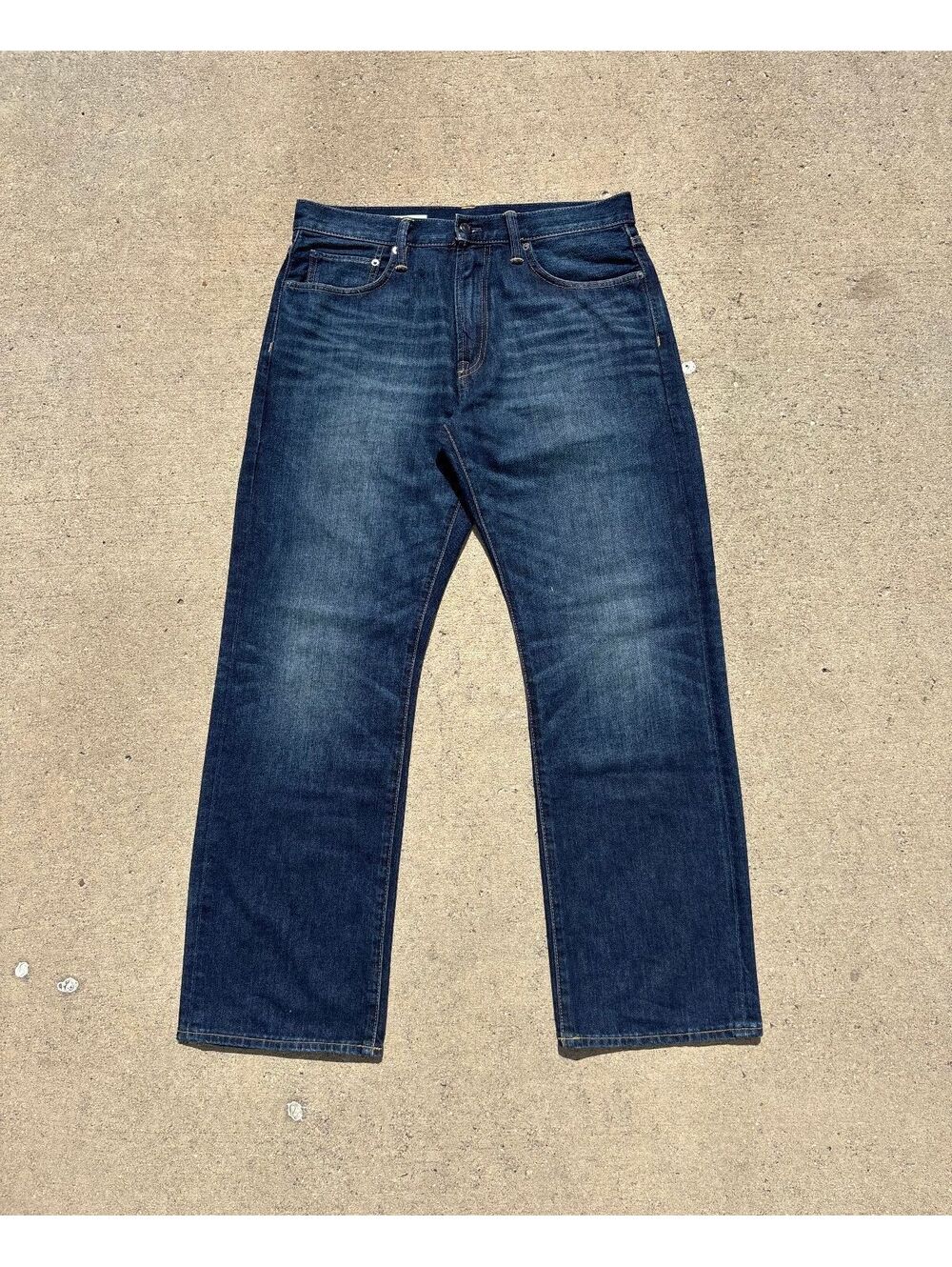Gap Premium relaxed Men's Dark Blue Whiskered Jeans 32x32